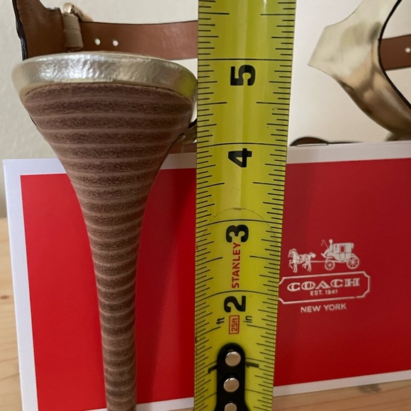 COACH Dani Metallic Platinum Mirror Heels (like new) - Picture 12 of 16